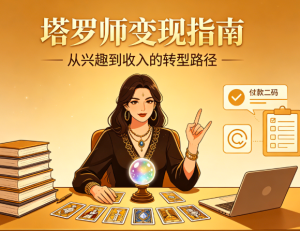 从小白到月入过万：塔罗师从0到1变现全教程灯火课源-职业证书报名报考-职场人能力提升课源网