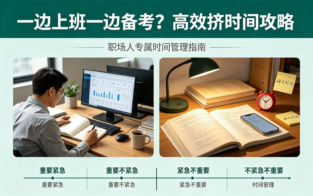 图片[1]灯火课源-职业证书报名报考-职场人能力提升一边上班一边备考，怎么高效挤时间？灯火课源-职业证书报名报考-职场人能力提升课源网